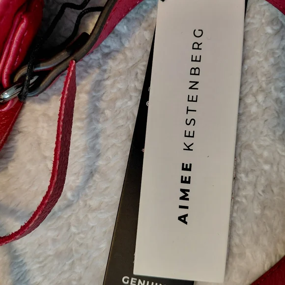 Aimee Kestenberg leather mini crossbody Red with gunmetal hardware. Nwt - Picture 9 of 9